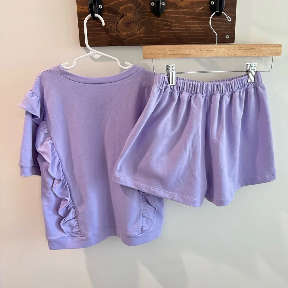 NWOT Set Proper Purple Ruffle Magnolia Sweat Set Size‎ 12